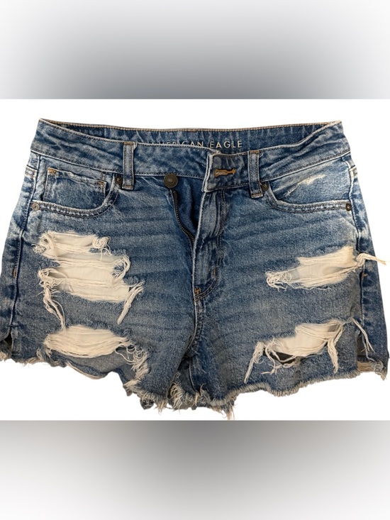 American Eagle Outfitters Pants - American Eagle Outfitters Distressed Light Blue Denim Jean Shorts